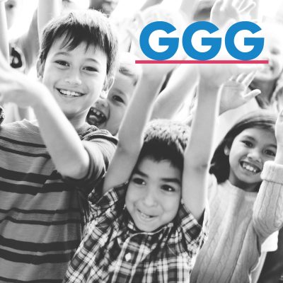 Happy diverse young school kids